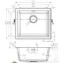 1 Bowl White Inset Granite Composite Kitchen Sink with Waste Kit - Enza Eden