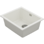 Single Bowl White Inset Granite Composite Kitchen Sink with Waste Kit - Enza Eden