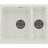 1.5 Bowl White Inset Granite Composite Kitchen Sink with Waste Kit - Enza Eden