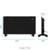 electriQ 2000W Wall Mountable Convector Panel Heater H460xW830- Black
