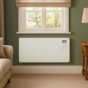 EGH20AW electriQ 2000W Smart Designer Glass Panel Heater - Wall Mountable & Bathroom Safe