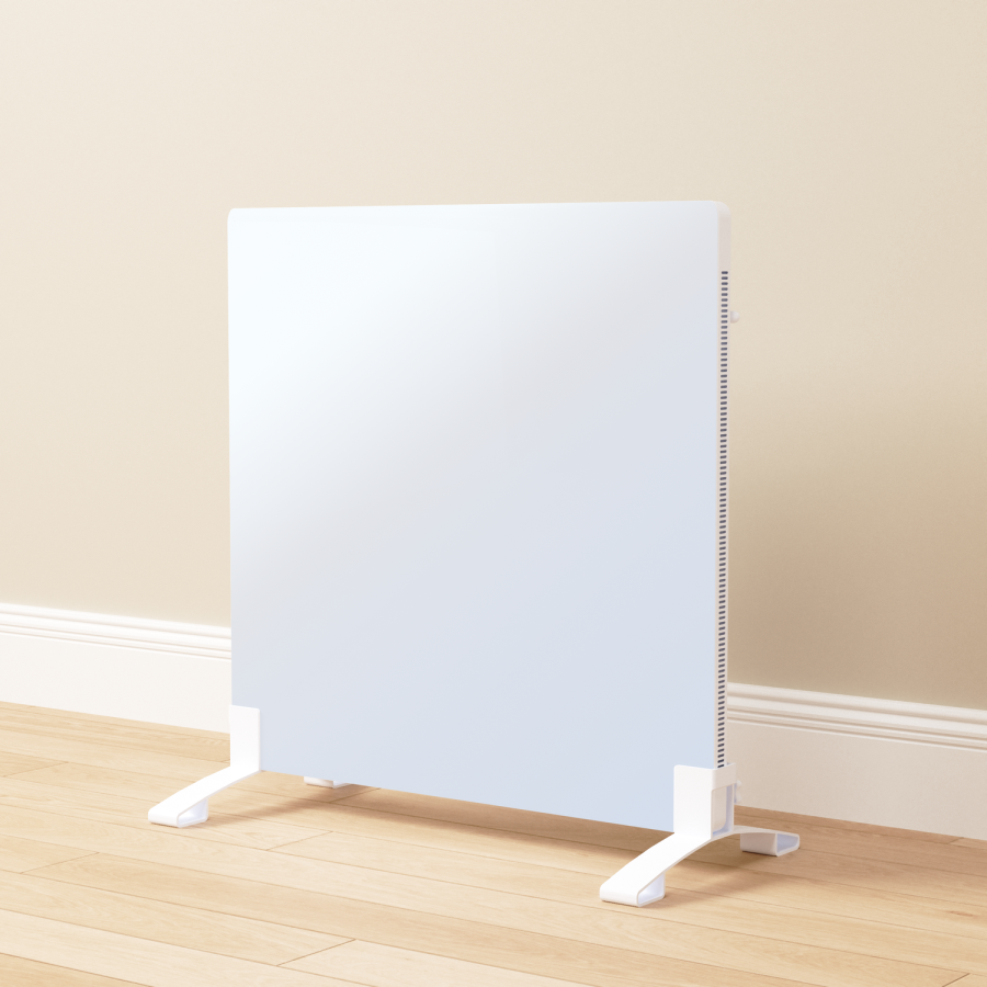 Low Energy 350w Infrared Designer Glass Wall Mounted Heater and Smart WiFi Alexa - IP44 Bathroom Safe