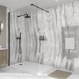 Grey Marmo Linea Wall Panel 600mm with Tongue and Groove - Wetwall