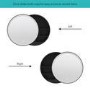 Black Sliding Mirrored Bathroom Cabinet with Lights 600 x 600mm - Elara