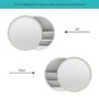 Brass Sliding Mirrored Bathroom Cabinet with Lights 600 x 600mm - Elara
