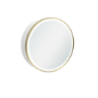 GRADE A1 - Brass Sliding Mirrored Bathroom Cabinet with Lights 600mm - Elara