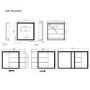 Brass Sliding Recessed Bathroom Mirror Cabinet with Lights 600 x 600mm - Elara