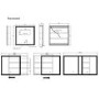 Brass Sliding Recessed Bathroom Mirror Cabinet with Lights 600 x 600mm - Elara