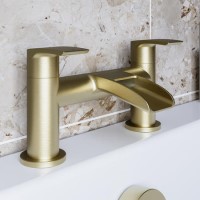 Brushed Brass Bath Mixer Tap - Elina Brushed Brass Bath Mixer Tap - Elina
