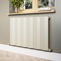 Beige Horizontal Designer Single Panel Radiator 600 x 970 - Elbrus