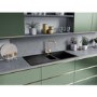 Rangemaster Elements 1.5 Bowl Inset Black Granite Kitchen Sink with Reversible Drainer