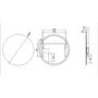 Round Backlit Bathroom Mirror with Battery Operated Lights 600mm - Elio
