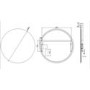 Round Backlit Bathroom Mirror with Battery Operated Lights 800mm - Elio
