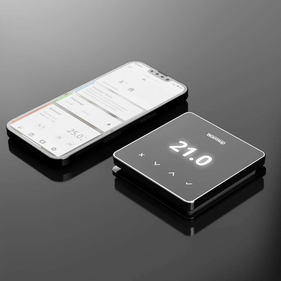 Element Black WiFi Underfloor Heating Thermostat - Warmup