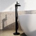 Matt Black Freestanding Bath Shower Mixer Tap - Elina