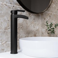 Black Tall Mono Basin Mixer - Elina Black Tall Mono Basin Mixer - Elina
