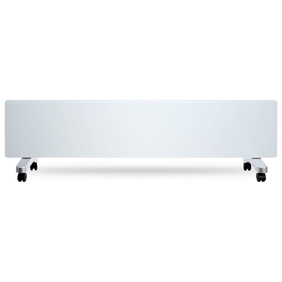 electriQ 750W Smart Slim Gloss White Glass Panel Heater Wall Mounted or Skirting Fitted Bathroom Safe Energy Efficient