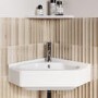 White Wall Hung Corner Traditional Basin 553mm - Elton