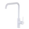 Single Lever White Kitchen Mixer Tap - Elwood