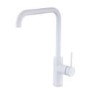 GRADE A1 - Single Lever White Monobloc Kitchen Sink Mixer Tap - Elwood