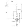 Single Lever White Kitchen Mixer Tap - Elwood