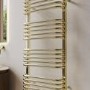 Brass Curved Towel Radiator 1000 x 500mm - Ember