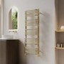 Brass Curved Towel Radiator 1270 x 500mm - Ember