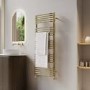 Brass Curved Towel Radiator 1270 x 500mm - Ember