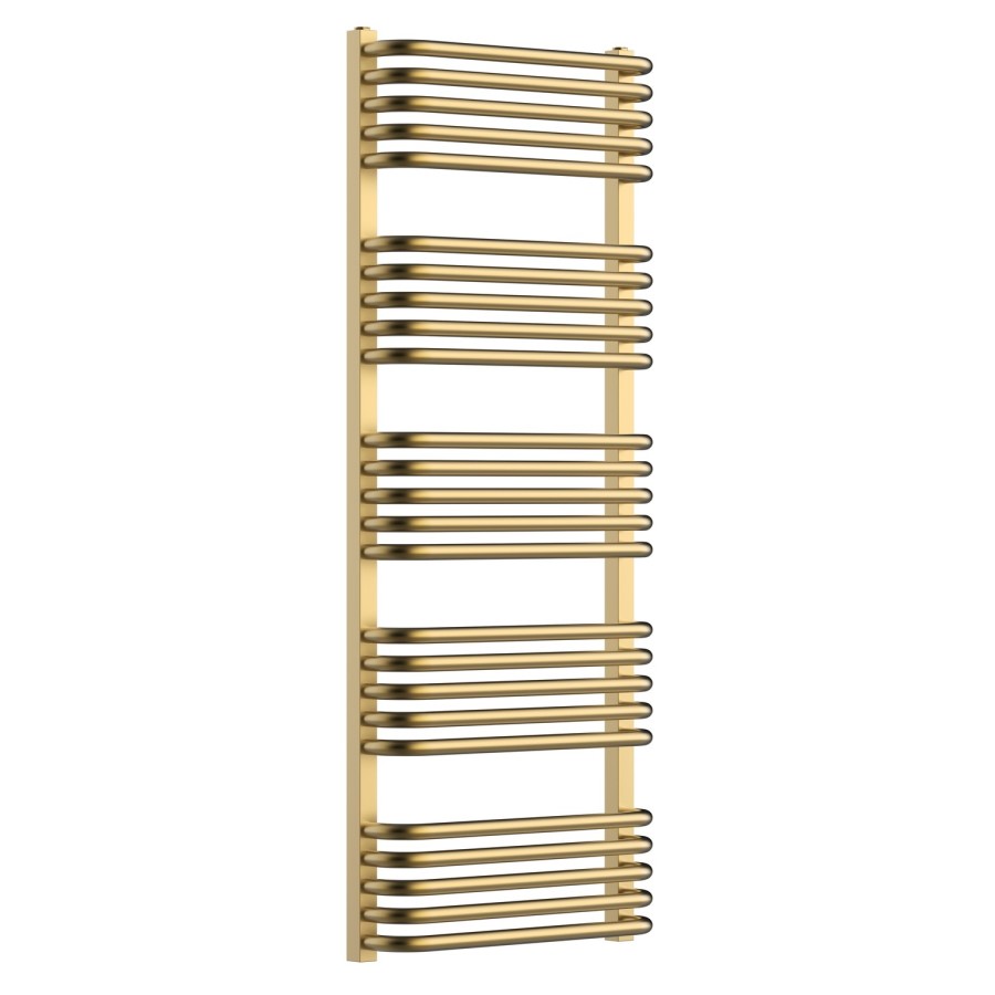 Brass Curved Towel Radiator 1270 x 500mm - Ember