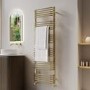Brass Curved Towel Radiator 1530 x 600mm - Ember