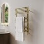 Brass Curved Towel Radiator 740 x 500mm - Ember