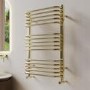 Brass Curved Towel Radiator 740 x 500mm - Ember