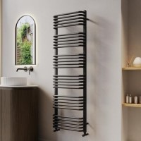 Black Curved Towel Radiator 1550 x 500mm – Ember