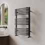 Black Curved Towel Radiator 740 x 500mm - Ember