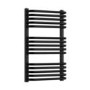Black Curved Towel Radiator 740 x 500mm - Ember