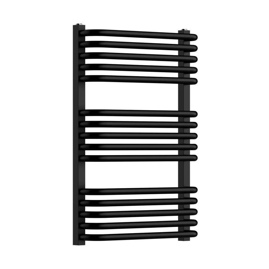 Black Curved Towel Radiator 740 x 500mm - Ember