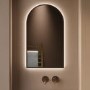 Arched Bronze Backlit Heated Bathroom Mirror with Lights 500 x 800mm - Empire