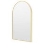 Arched Brass Backlit Heated Bathroom Mirror with Lights 500 x 800mm - Empire