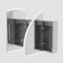 Triple Door Chrome Bathroom Mirror Cabinet with Lights, Demister & Shaver Socket 1200 x 690mm - Empire