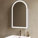 EMPIREC500 Single Door Chrome Bathroom Mirror Cabinet with Lights Demister & Shaver Socket 500 x 800mm - Empire
