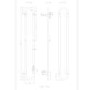 Reina Pelmo Brass Vertical Electric Towel Radiator - 1500 x 200mm