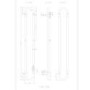 Reina Pelmo Black Vertical Electric Towel Radiator - 1500 x 200mm