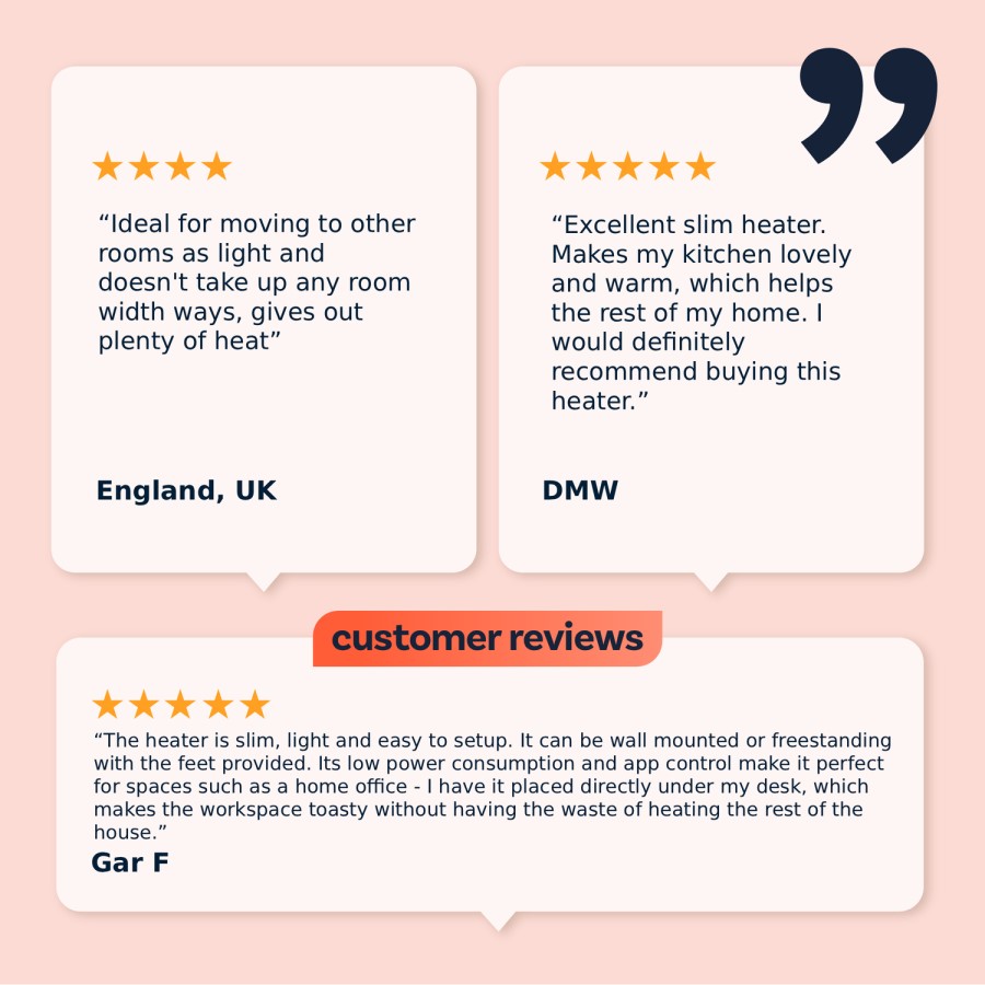 electriQ 550W Smart Infrared Eco Heater - Wall Mountable or Free Standing Paintable - 800 x 600mm