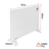 electriQ Paintable 550W Smart Wall Mountable Panel Heater