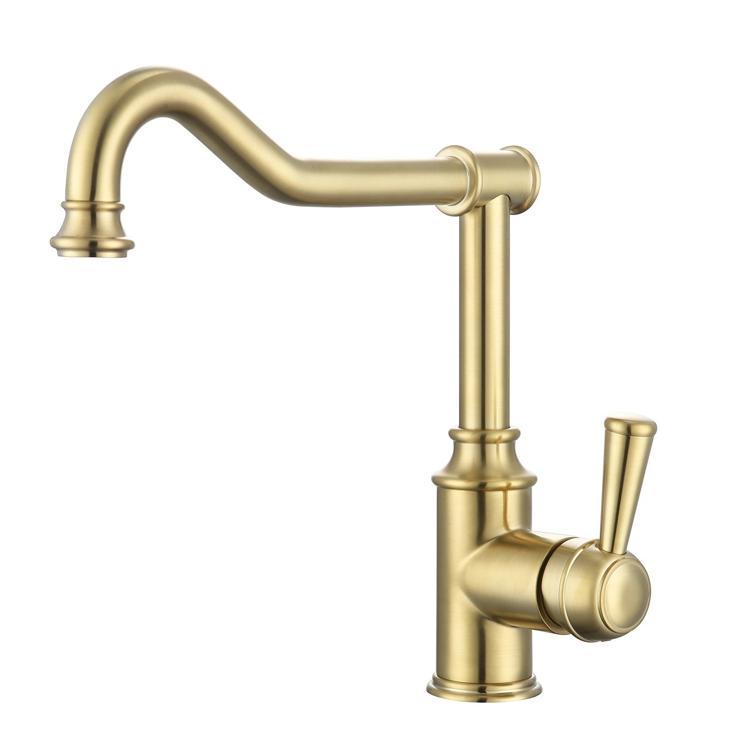 ONLY OPENED - Traditional French Single Lever Brushed Brass Monobloc ...
