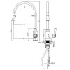 Traditional Single Lever Pull Out Chrome Kitchen Mixer Tap - Evelyn