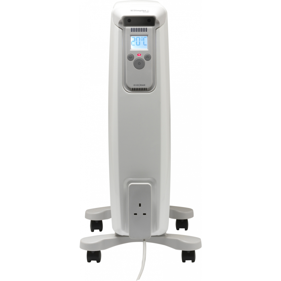 Dimplex EvoRad 2kW Portable Oil Free Electric Radiator with 2 Heat Settings and Runback timer 