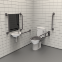 F20-CCXX-MSE-GY Close coupled Doc M toilet pack steel exposed fixings grey