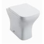 Lavender Back to Wall Toilet with Wrap Over Style Soft Close Seat