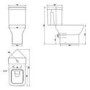 Lavender Corner Toilet with Slimline Soft Close Seat